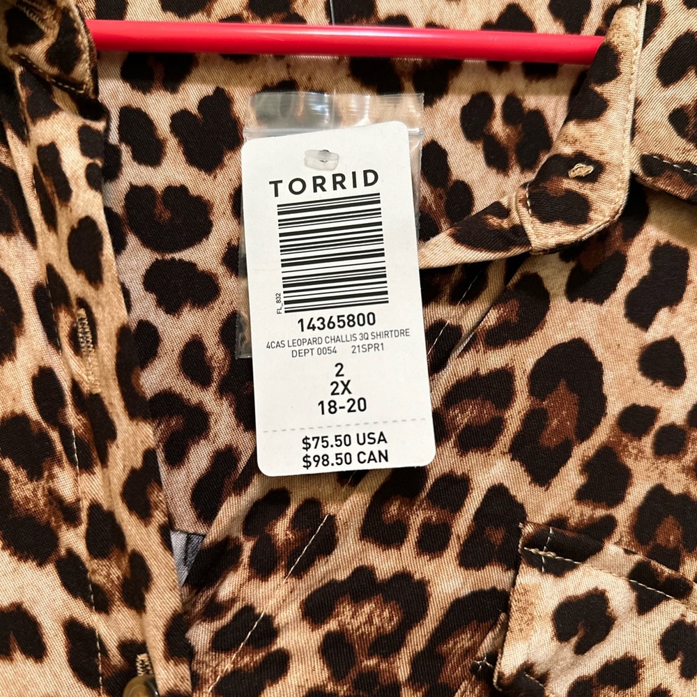 Plus size leopard print dress.NWT